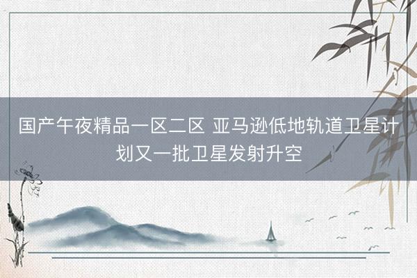 国产午夜精品一区二区 亚马逊低地轨道卫星计划又一批卫星发射升空
