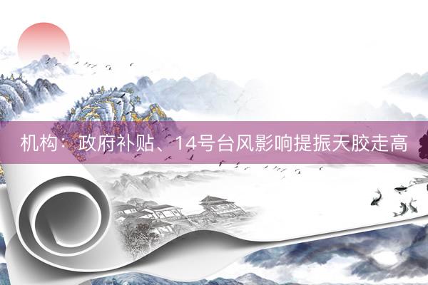机构：政府补贴、14号台风影响提振天胶走高