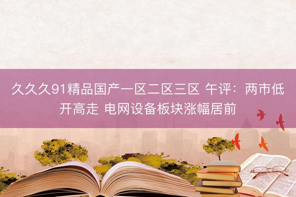久久久91精品国产一区二区三区 午评：两市低开高走 电网设备板块涨幅居前
