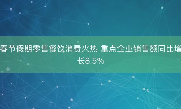 春节假期零售餐饮消费火热 重点企业销售额同比增长8.5%