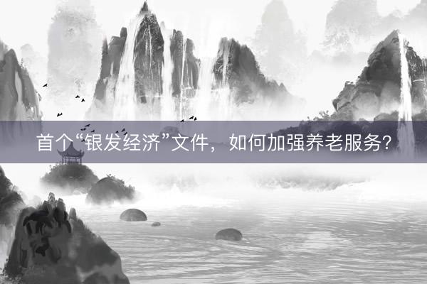 首个“银发经济”文件，如何加强养老服务？