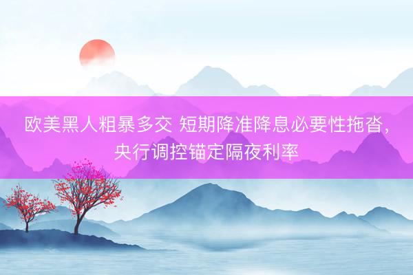 欧美黑人粗暴多交 短期降准降息必要性拖沓，央行调控锚定隔夜利率