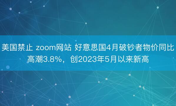 美国禁止 zoom网站 好意思国4月破钞者物价同比高潮3.8%，创2023年5月以来新高